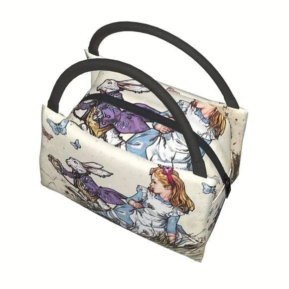 Timeless Fairy Tale Rabbit Girl Print, Reusable Insulated Lunch Bag,11x6.3x6.7" - Picture 2 of 4